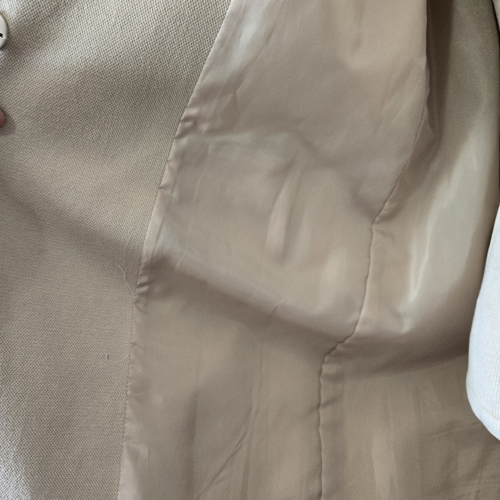 ARTICO MILANO Cream Cotton Lightweight Coat. Size M-L - Picture 7 of 13